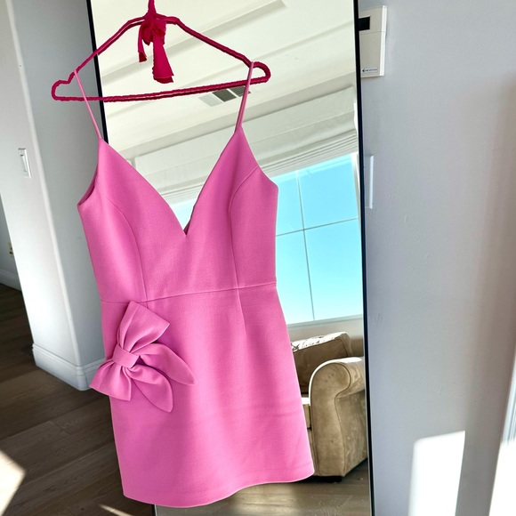 REBECCA VALLANCE Pink Bow Dress, Only Worn Once - Picture 3 of 4
